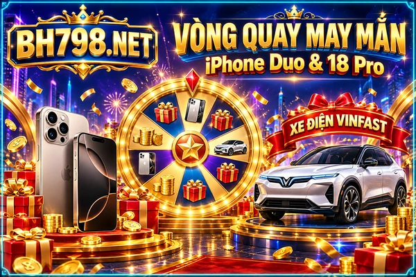 Vòng quay và các nhóm quà tặng được minh họa trong thiết kế BH798.NET.