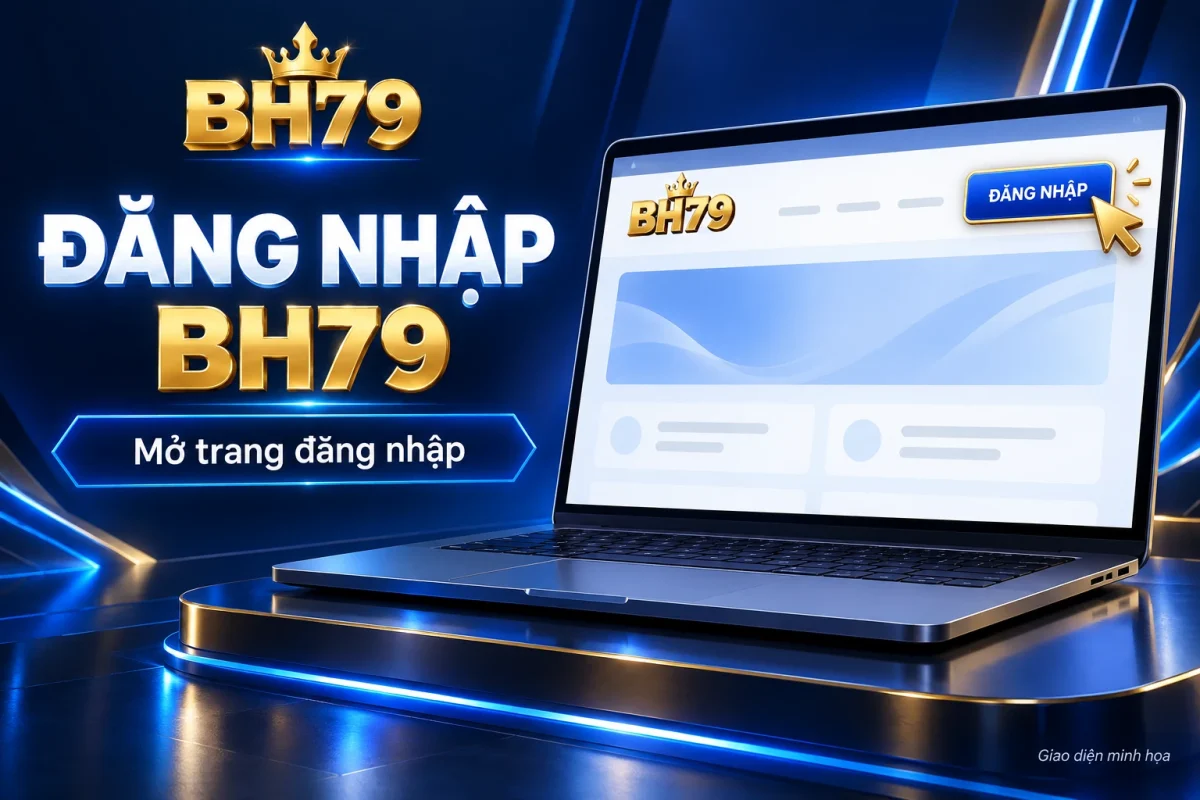 Minh họa mở trang đăng nhập BH79 từ nút ở đầu trang.