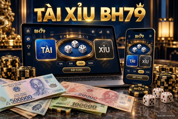 Giao diện tài xỉu BH79 trên điện thoại và laptop